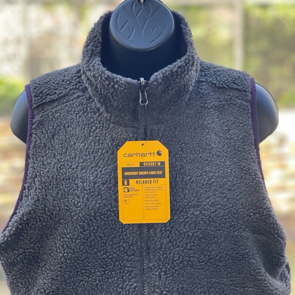 CARHARTT WOMENS RELAXED FIT SHERPA LINED REVERSIBLE VEST - Picture 7 of 9